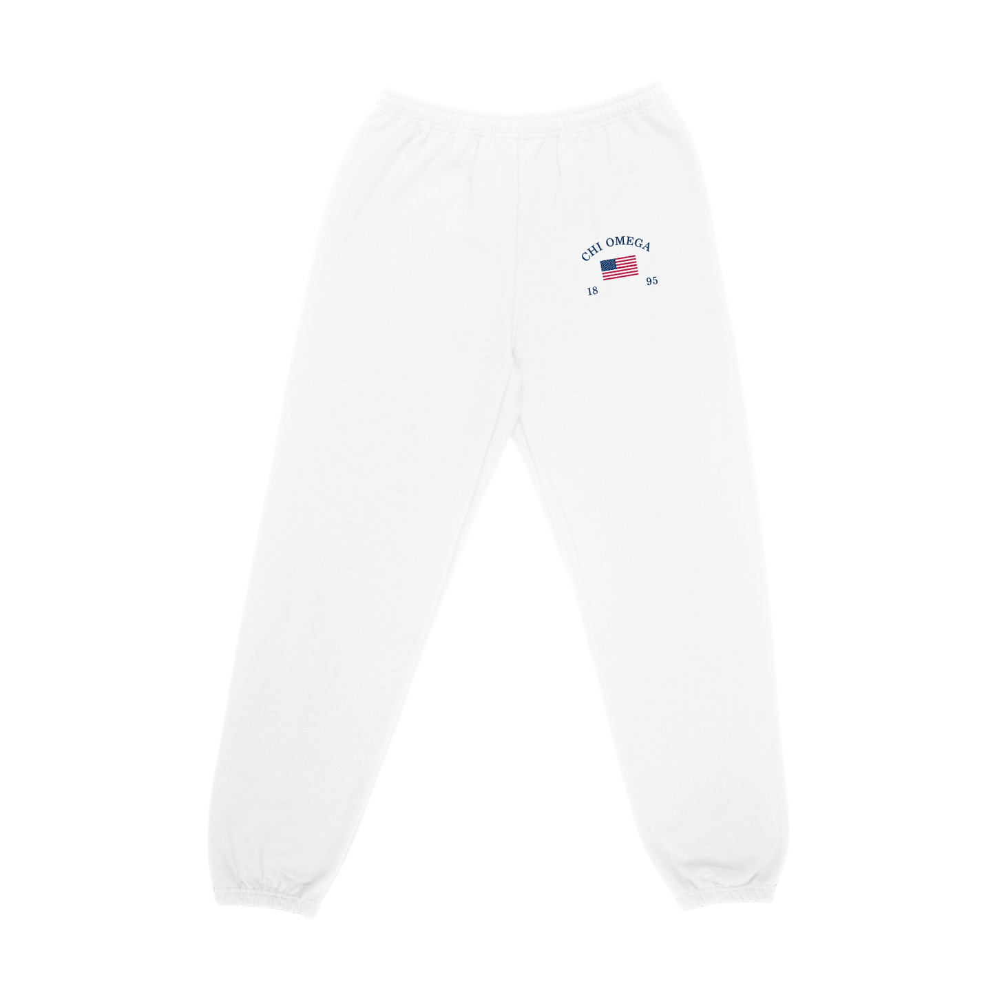 Chi Omega Hoodie / Sweatpants Set (White)