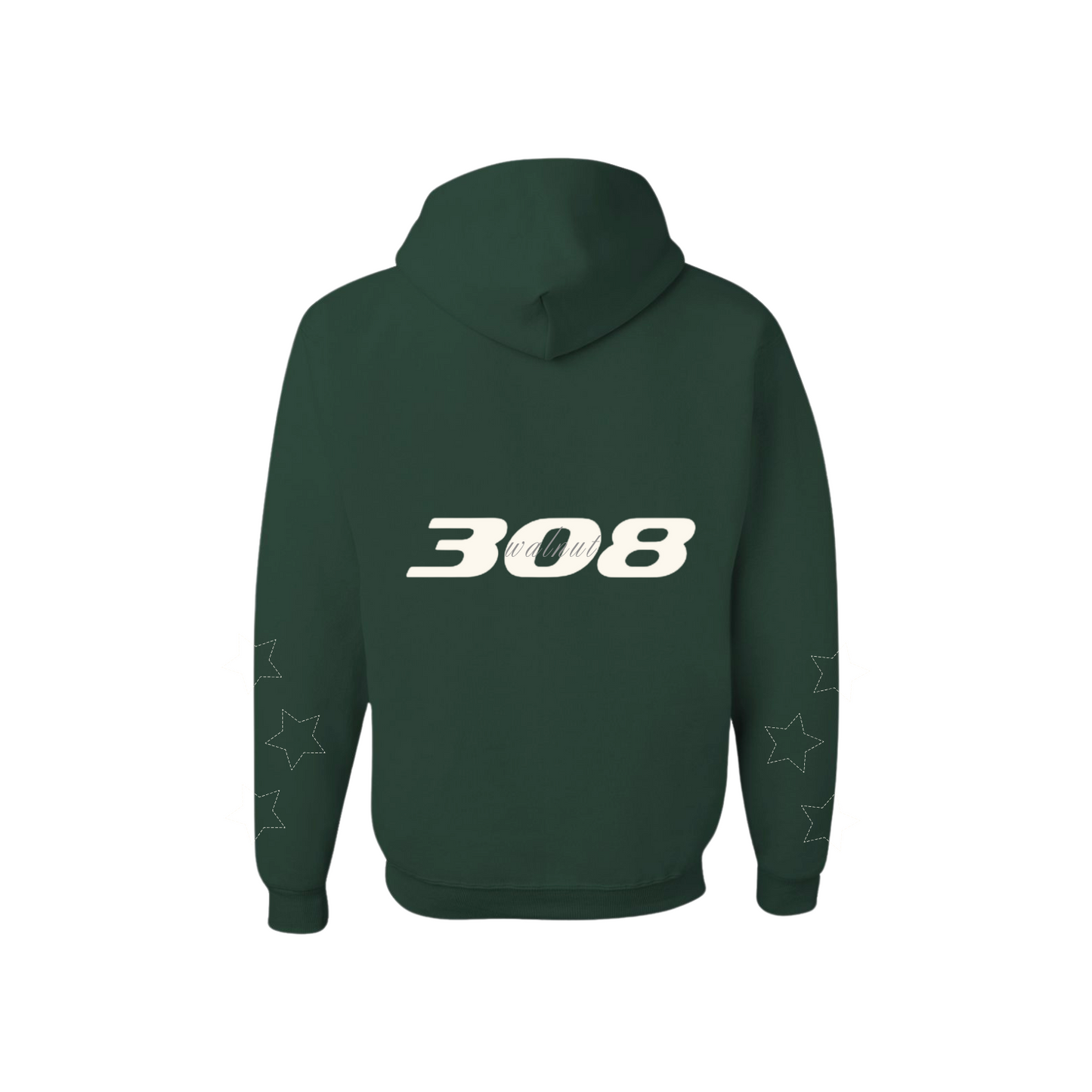 Syracuse Alpha Phi - Teddy Bear Hoodie / Sweatshorts Set (Forest Green)