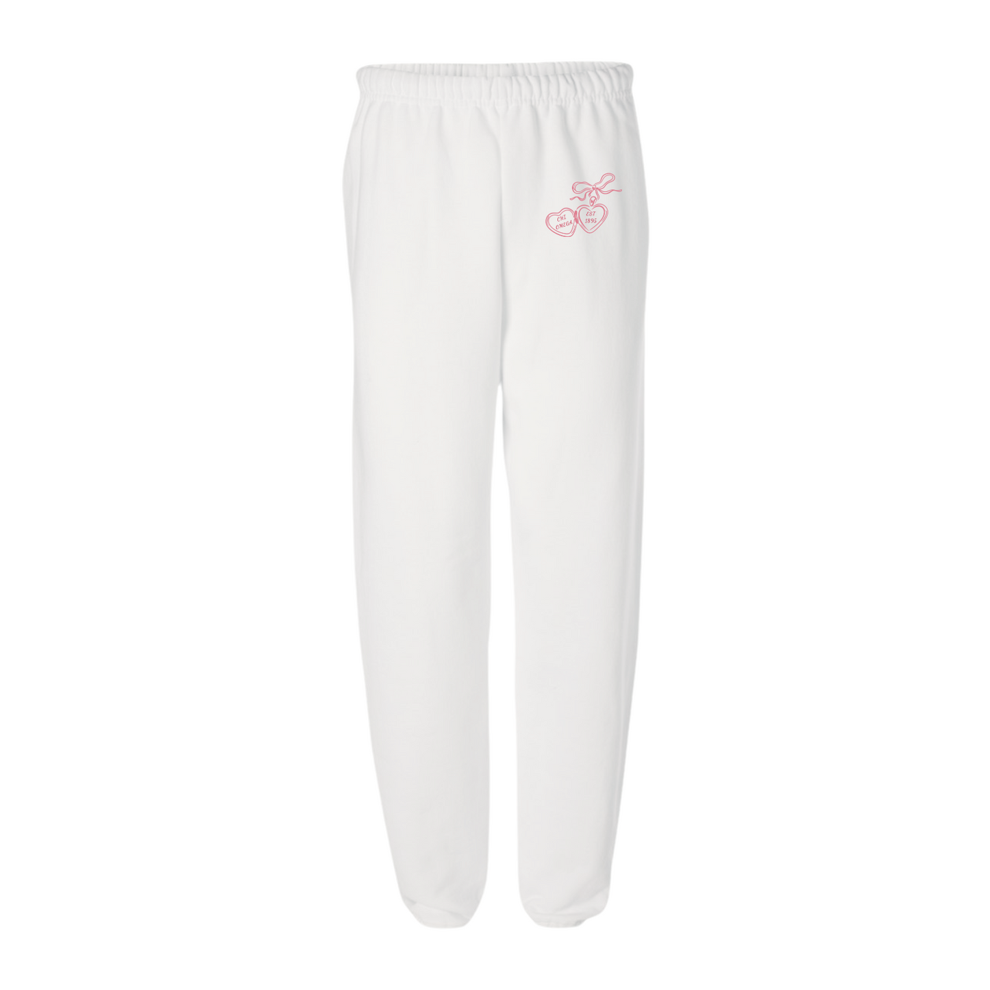 Chi Omega Sweatpants (White)