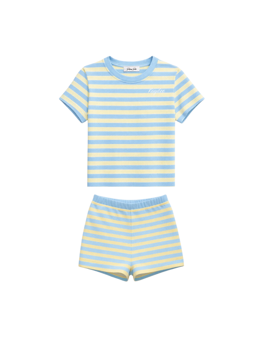 Striped T-Shirt / Shorts Set