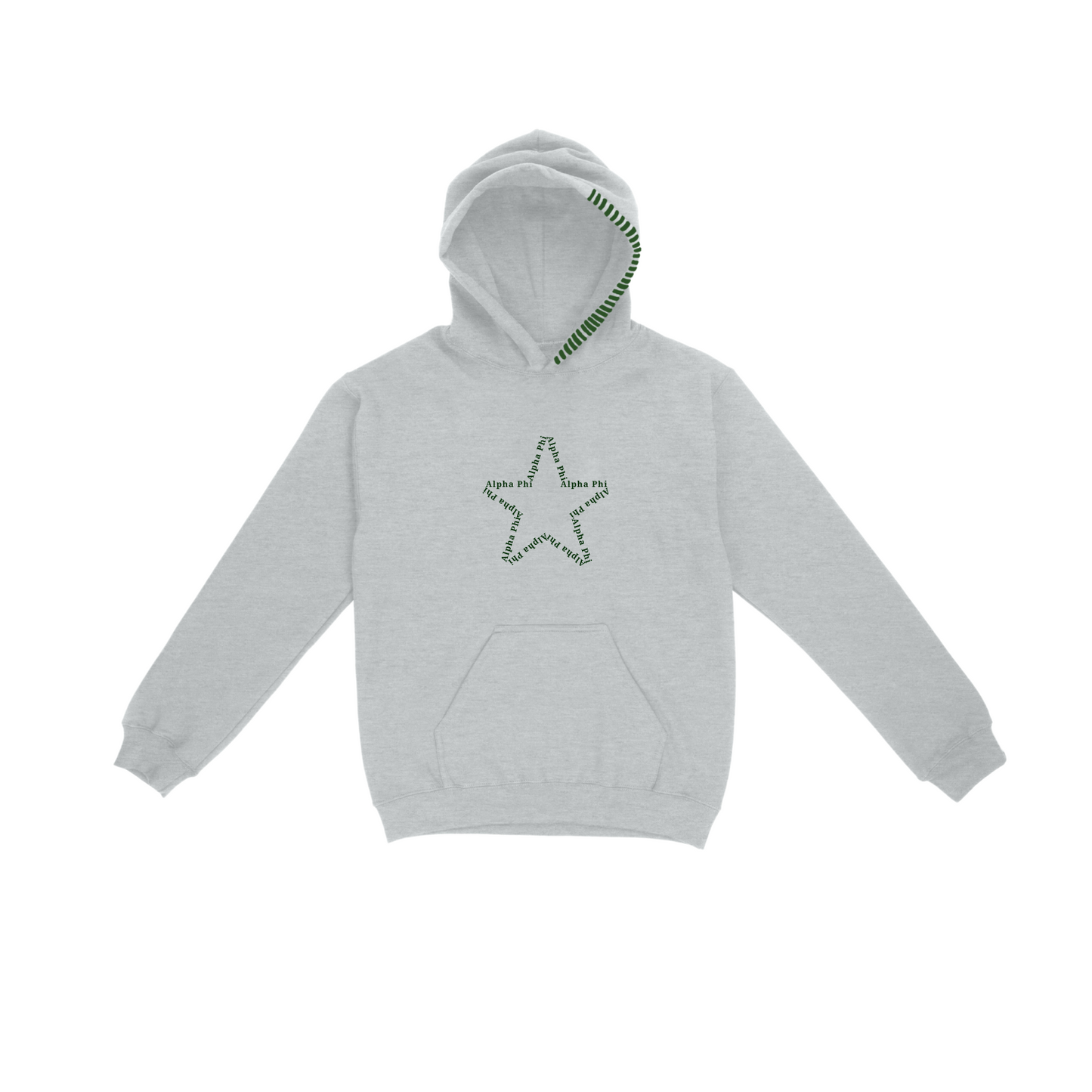 Alpha Phi Star Hoodie (Ash)