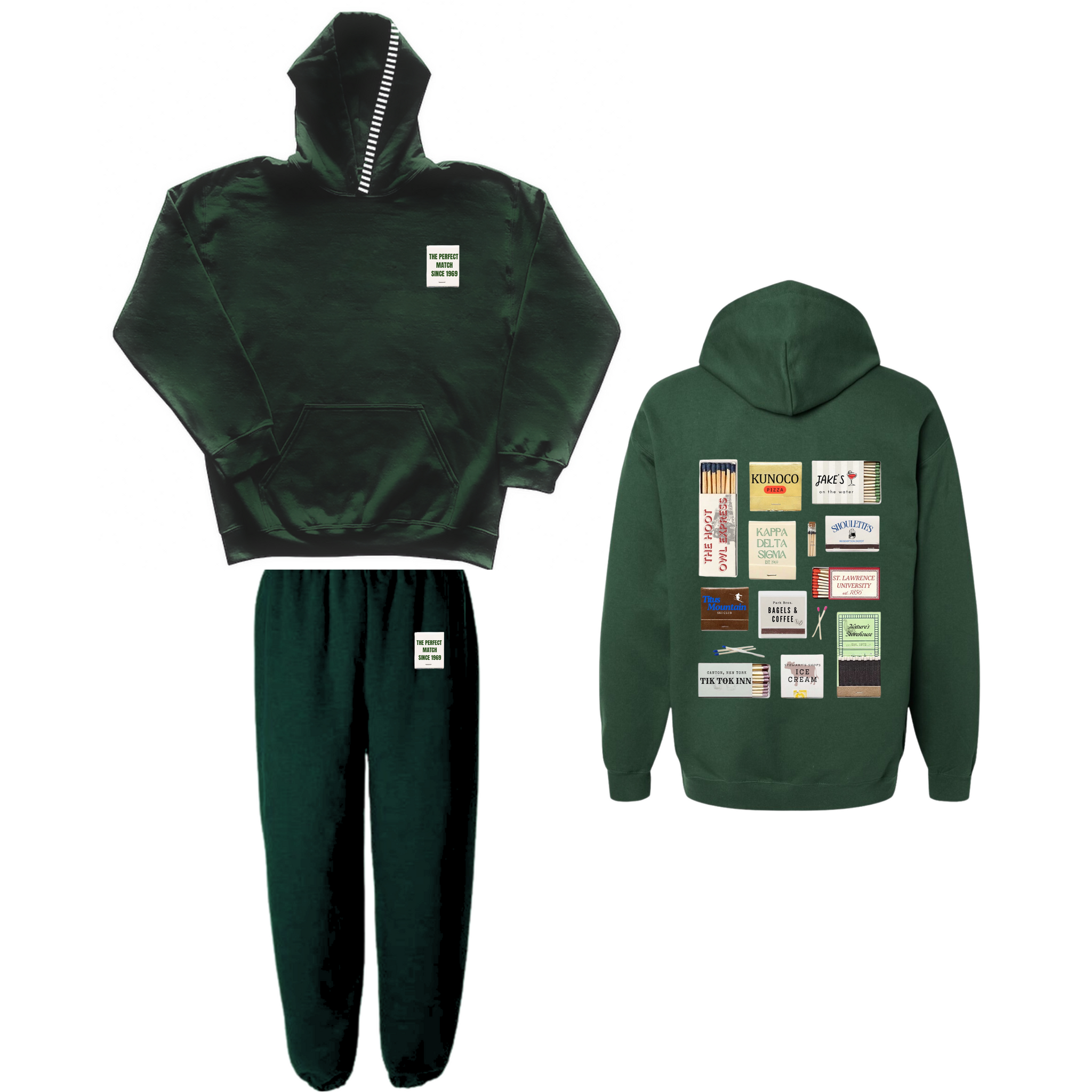 SLU Kappa Delta Sigma Perfect Match Hoodie Sweatpants Set Green