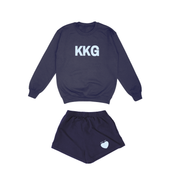 WFU KKG - Kappa Crewneck / Sweatshorts Set (Navy)