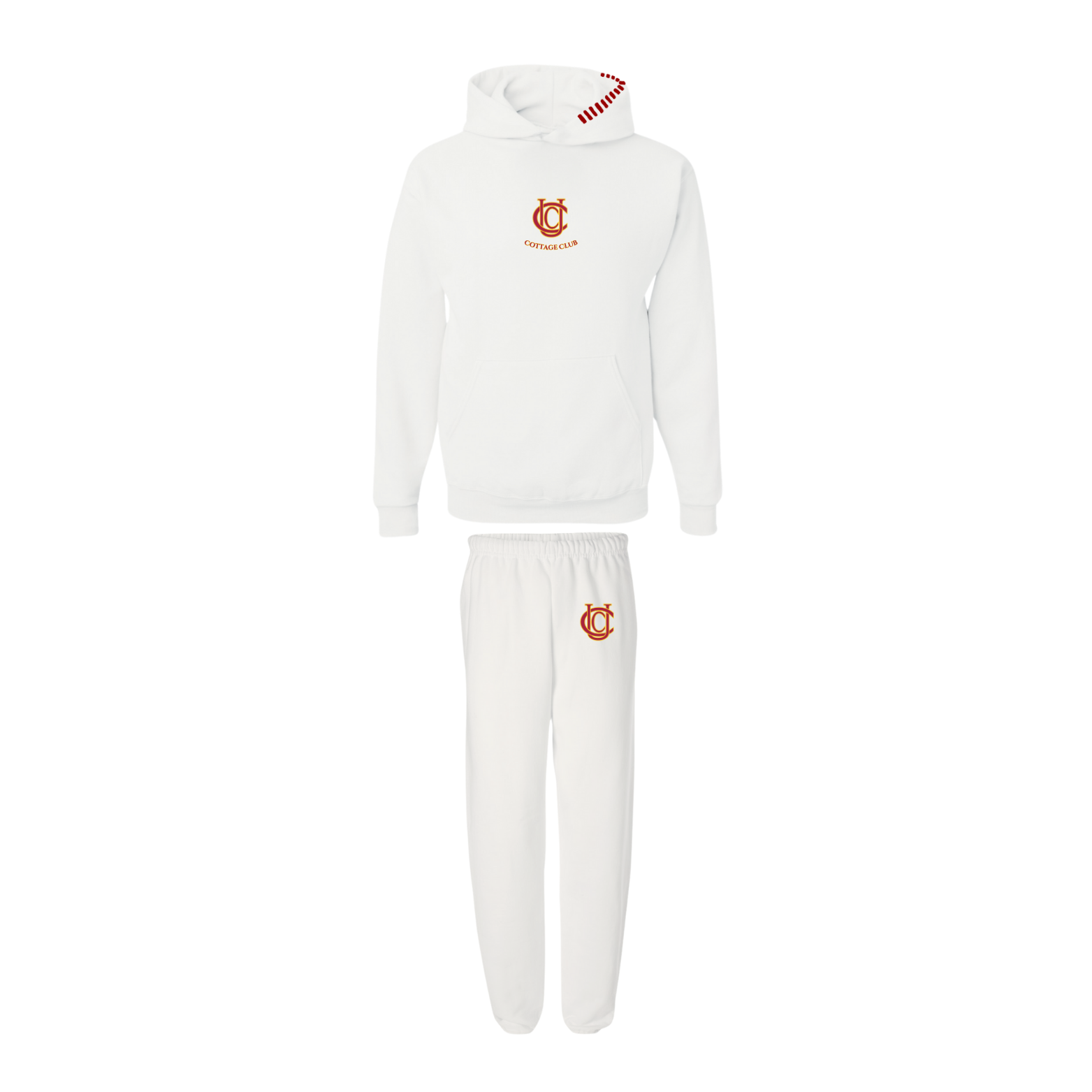 The Cottage Club Princeton - Classic Hoodie / Sweatpants Set (White)