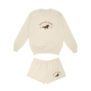 Charleston ZTA - Zeta Tau Alpha Crewneck / Sweatshorts Set (Sand)