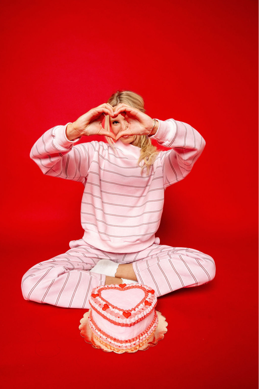 Sorority Striped Mockneck Set