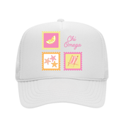 SMU Chi Omega - Camp Chi O Printed Trucker Hat