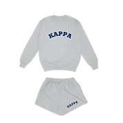 WFU KKG - Kappa Crewneck / Sweatshorts Set (Ash)