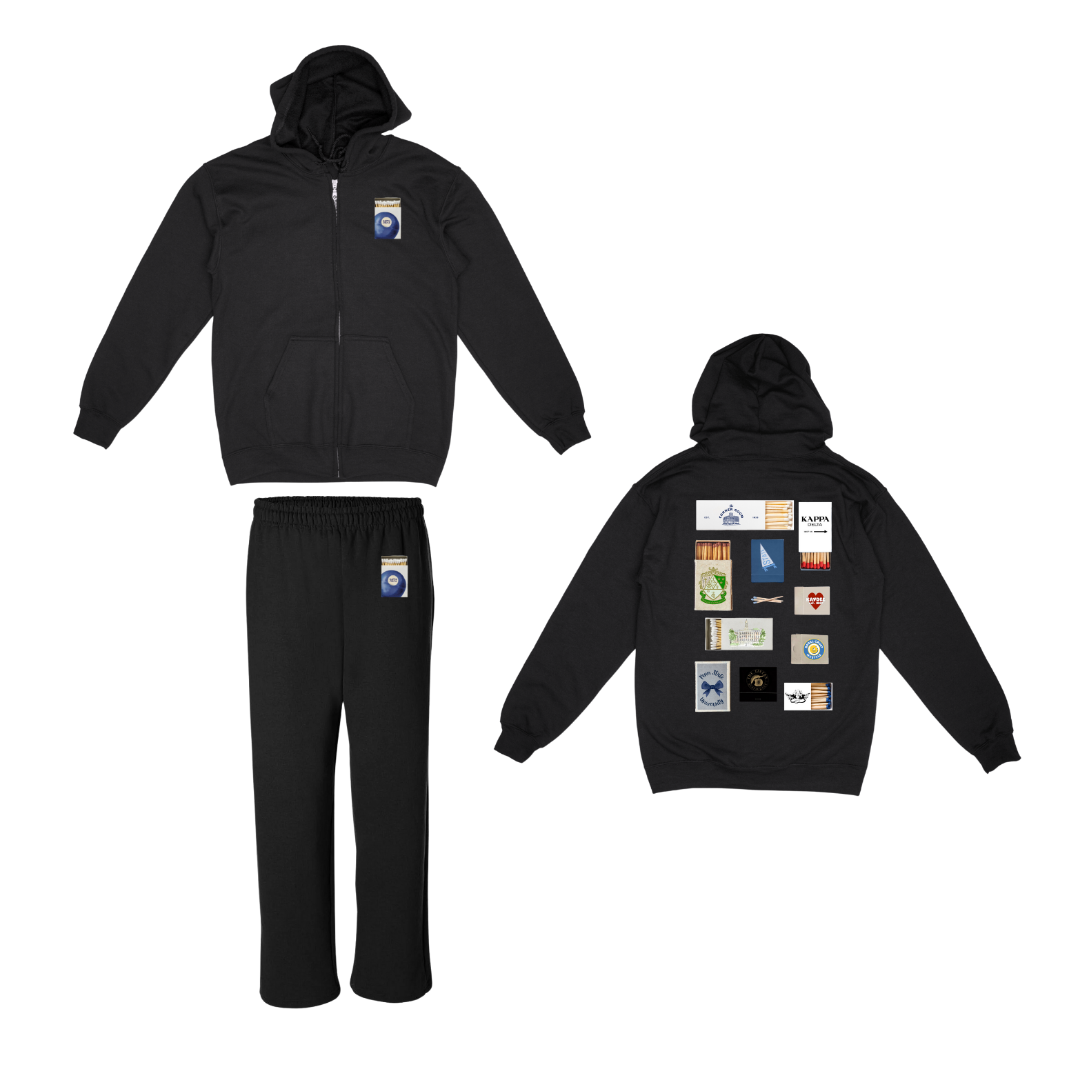 PSU KD - Winter 2024 Perfect Match Zip Up Hoodie / Relaxed Sweatpants (Black)