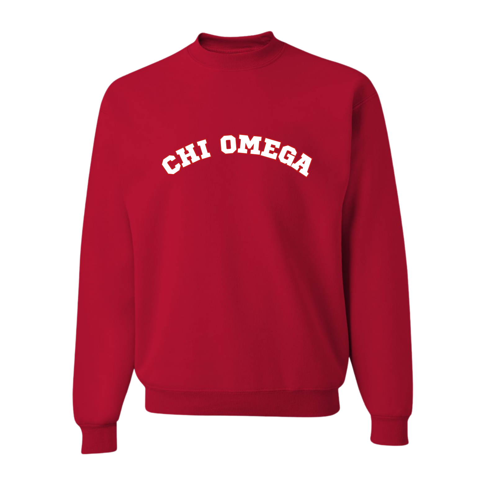 Kansas Chi Omega - Red Crewneck / Sweatpants Set