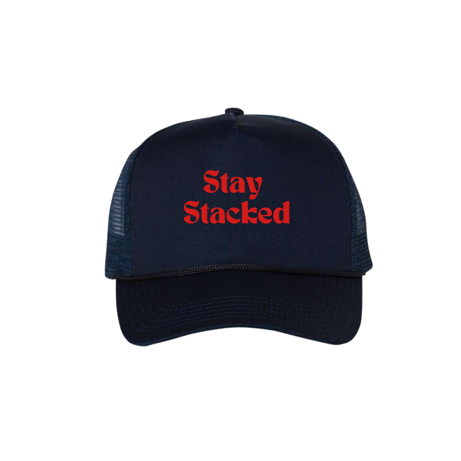 The Sick and Stacked Society - Stay Stacked II Hat (Navy w/Red)