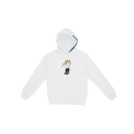 Gamma Phi Beta Winter Formal 24 Ski Bear Hoodie (White)