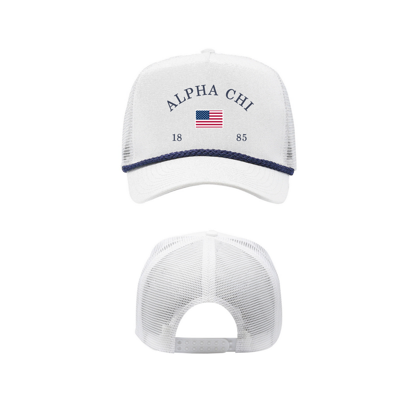 Alpha Chi American Beauty 1885 Hat - White