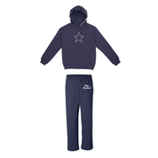 The Sick and Stacked Society - Stay Stacked II Hoodie / Relaxed Leg Sweatpants Set (Navy/White)