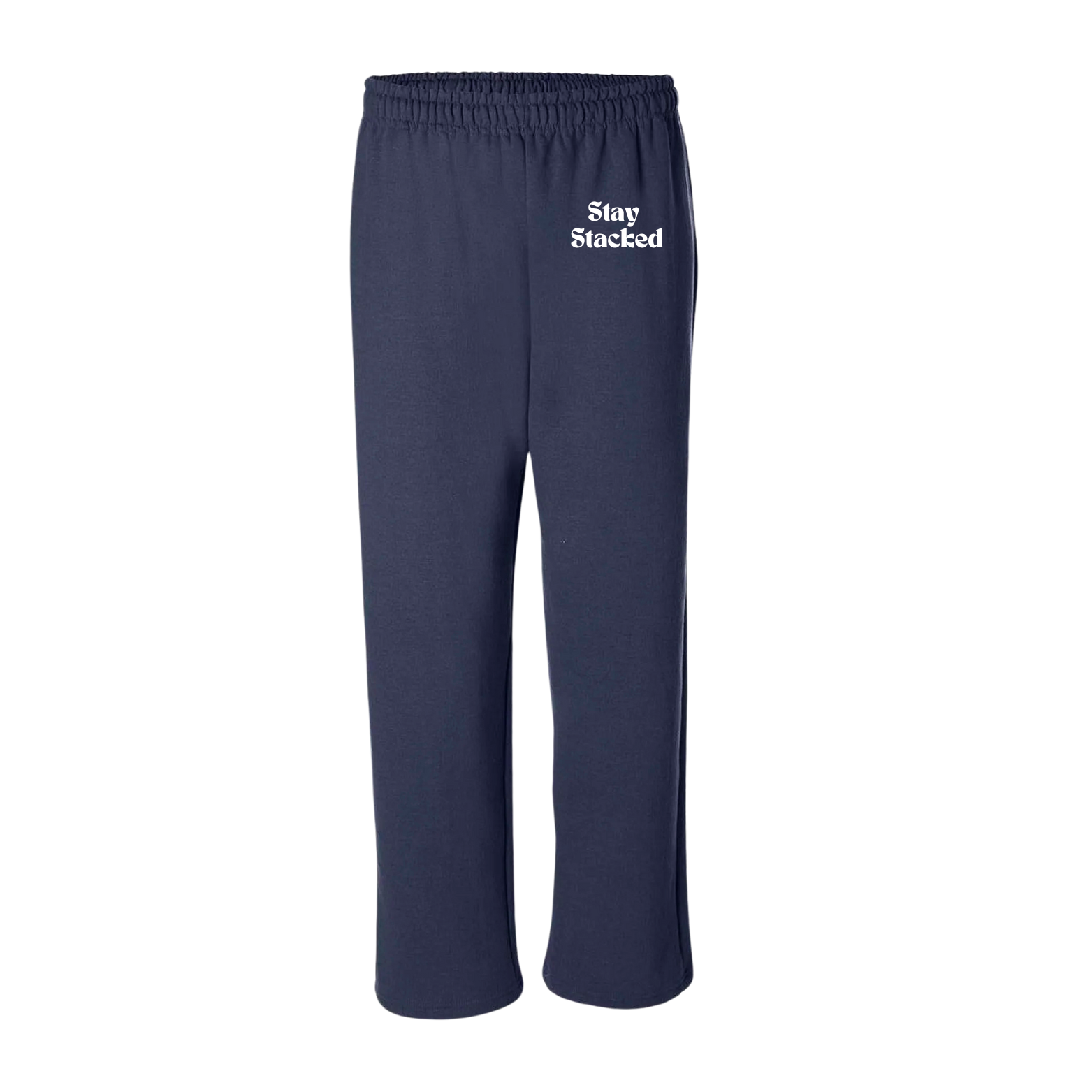 The Sick and Stacked Society - Stay Stacked II Hoodie / Relaxed Leg Sweatpants Set (Navy/White)