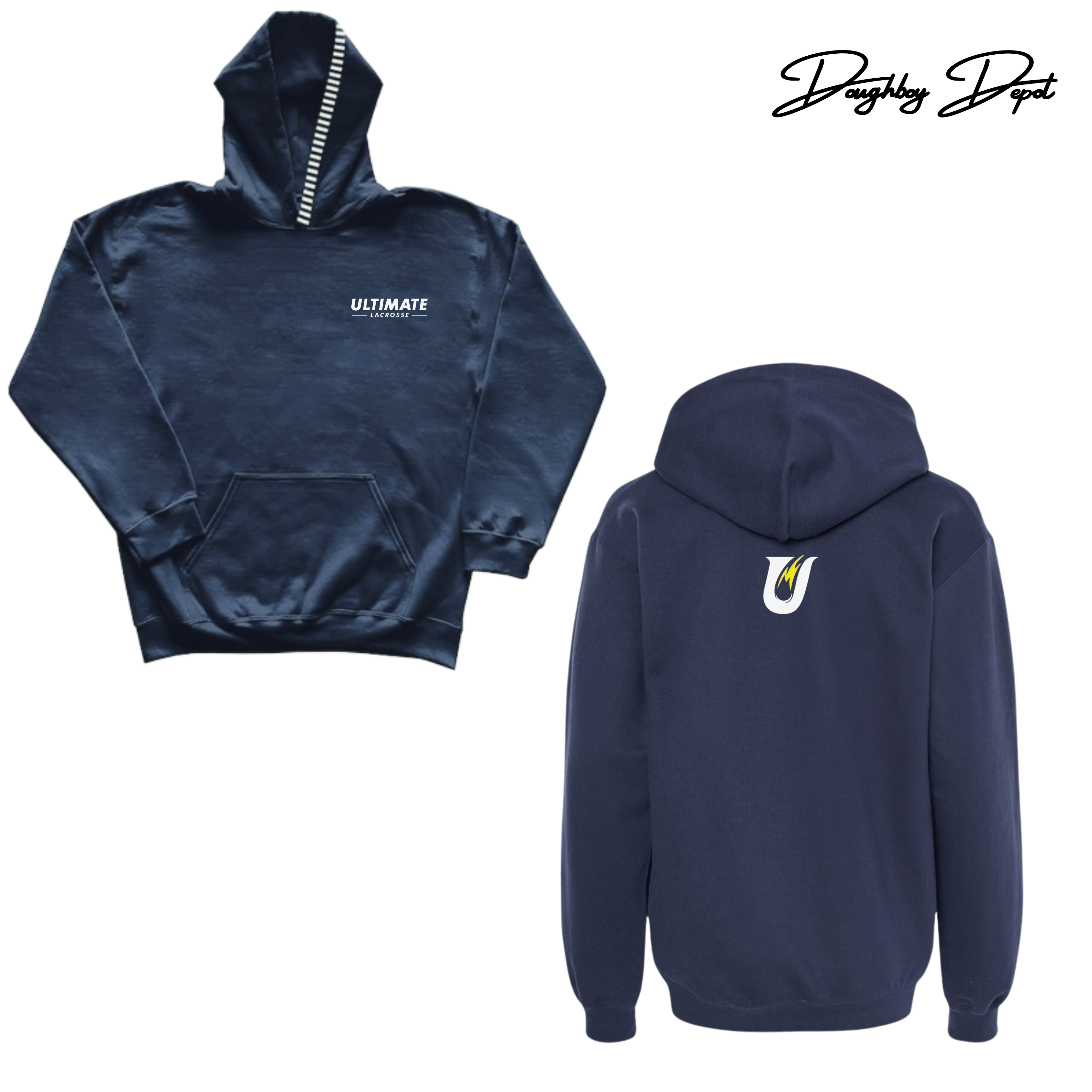 Ultimate Lacrosse - Embroidered Hoodie (NAVY) - MN