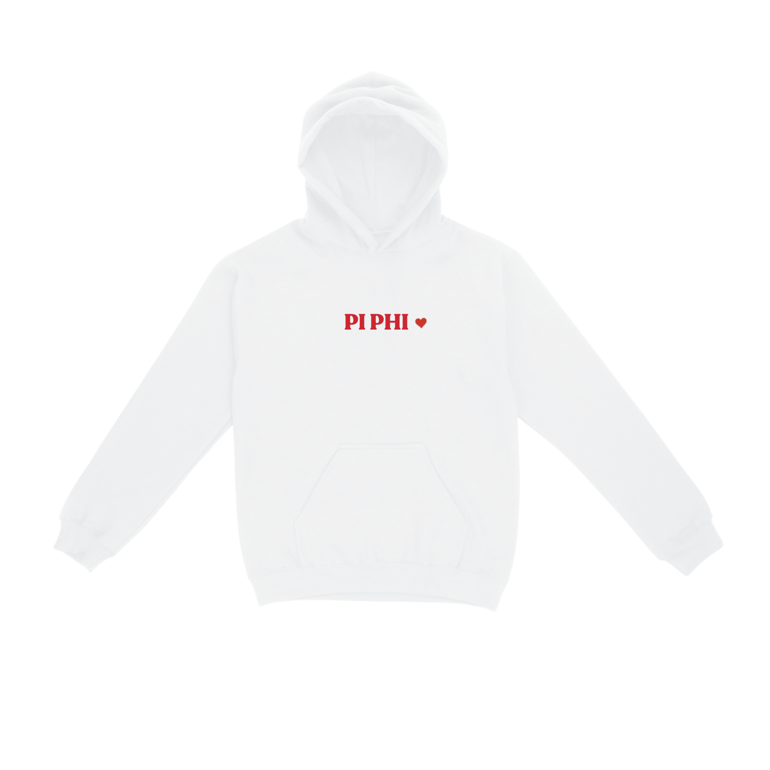 Denison Pi Phi - Denison Love Hoodie / Sweatpants Set (White)