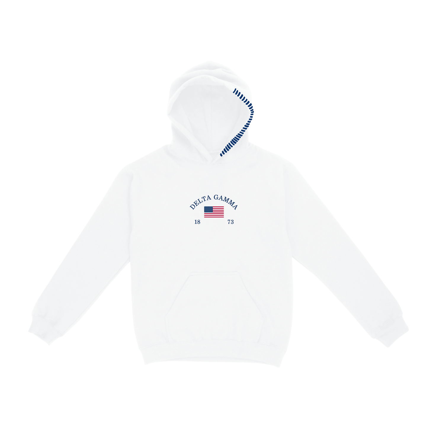 Delta Gamma Hoodie / Sweatpants Set (White)