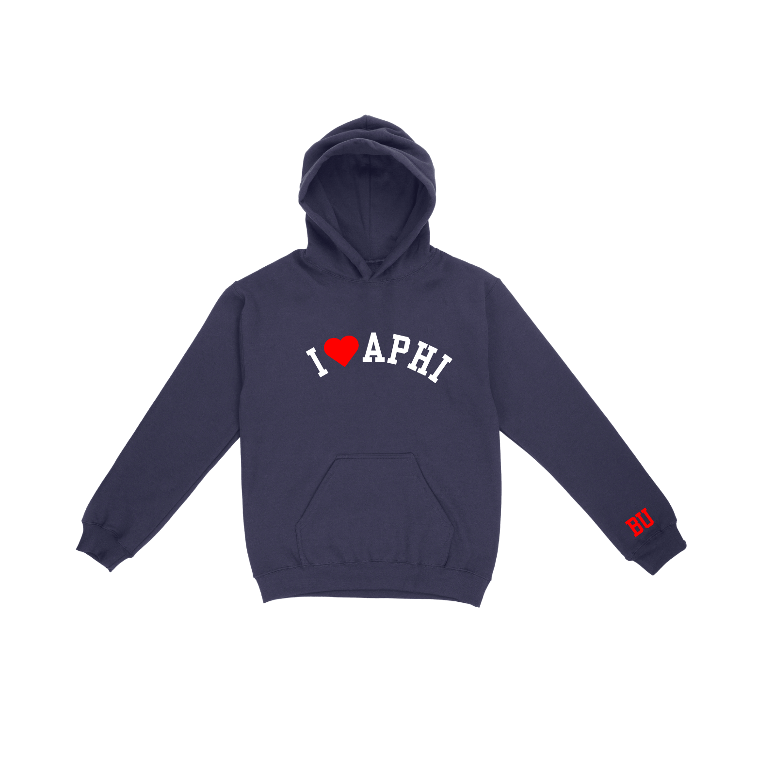 BU Alpha Phi - APHI Love Hoodie / Relaxed Leg Sweatpants Set (Navy)