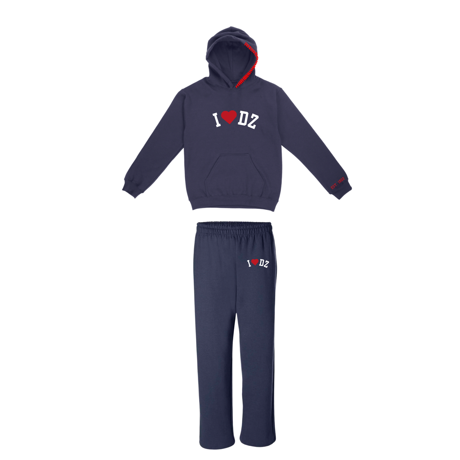 Creighton DZ - Stars & Hearts DZ Love Hoodie / Relaxed Leg Sweatpants Set (Navy)