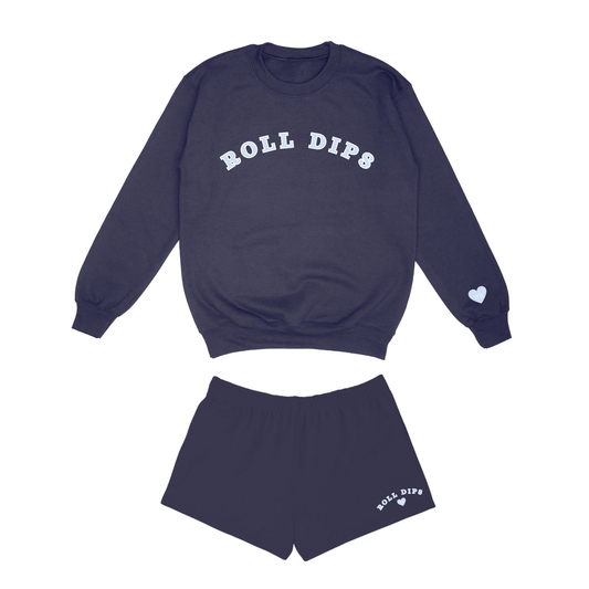 Crewneck / Sweatshorts Set (Navy)