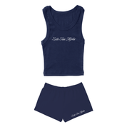 Charleston ZTA - Zeta Tau Alpha Tank Top / Sweatshorts Set (Navy)