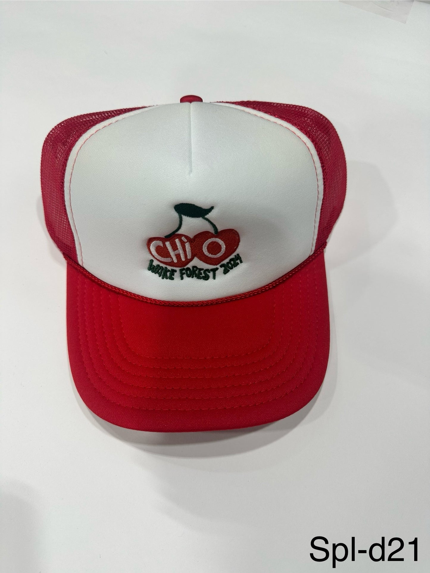 Chi Omega/Wake Forest 2024 - Hat - White/Red - OS
