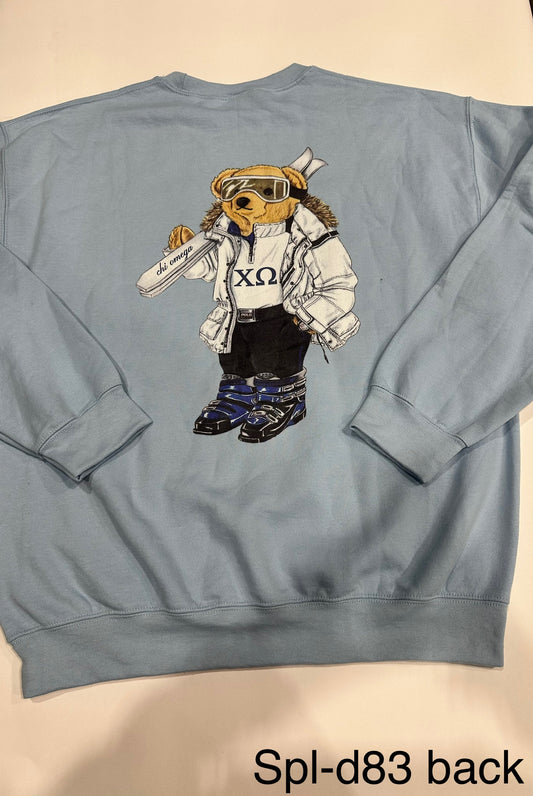 Chi Omega - Crewneck - Light Blue - Large